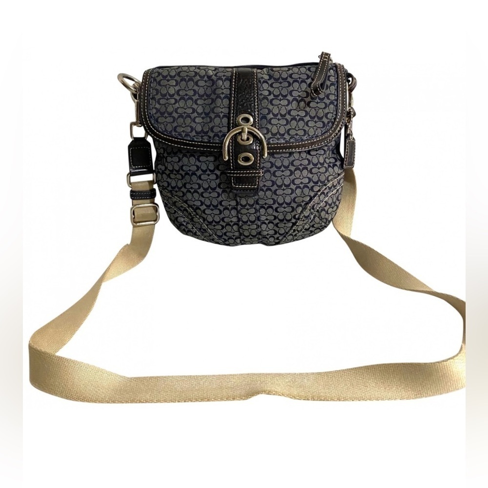 Coach vintage CC signature print canvas crossbody handbag